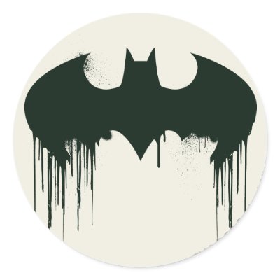 Bat Symbol - Batman Logo Spraypaint Sticker by batman