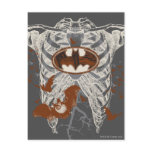 Bat Symbol Ribcage Vintage Collage Post Cards