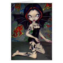 "Bat Tattoos" Greeting Card