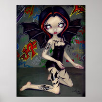 Bat Tattoos urban fairy tribal graffiti Art Print