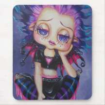 Bat Wing Big Eye Fairy Fantasy Mouse pad