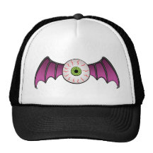 Bat Wing Flying Eyeball Hat