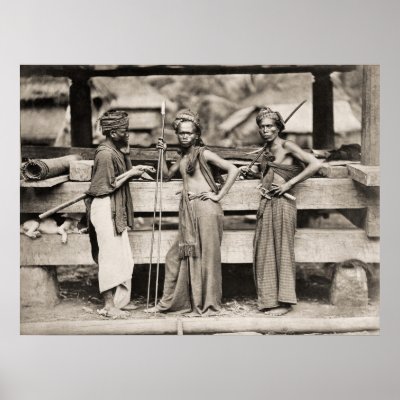 Batak Warriors with Spears and Swords Poster by allphotos