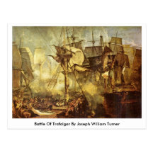 Batalla de Trafalgar de José Guillermo Turner Tarjeta Postal