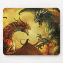 Batalla del dragón, cojín de ratón alfombrillas de ratones