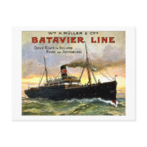 Batavier Line - Vintage Travel Post Cards