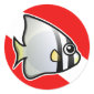 Batfish Dive Flag Round Sticker