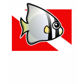 Circular Batfish Scuba Diving Flag 