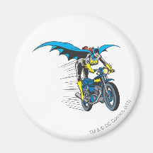 Batgirl on Batcycle Fridge Magnet