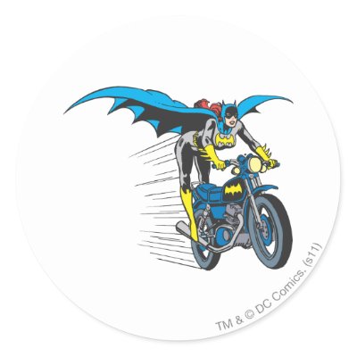 Batgirl on Batcycle stickers