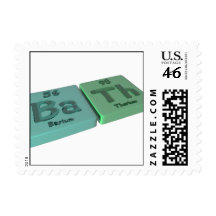 Bath as Ba Barium and Th Thorium Stamps