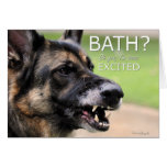 BATH: German Shepherd Dog Greeting Card cards