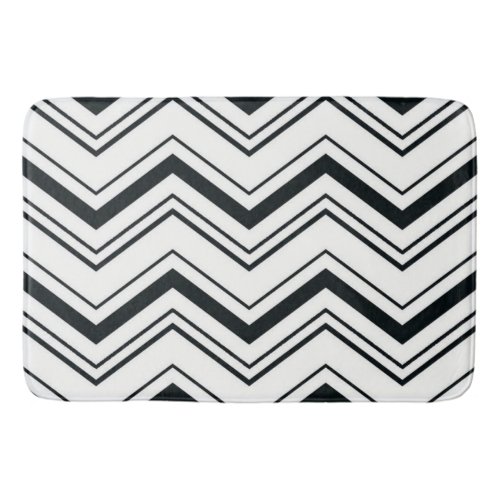 Bath Mat/Black and White Zig Zags Bath Mats