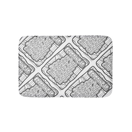 BATH MATS - COLORING IS GUILT FREE DESIGN | Zazzle