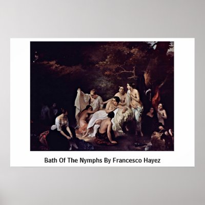 Bath Of The Nymphs By Francesco Hayez Poster by artpaintings
