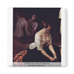 Bath Of The Nymphs Detailed By Hayez Francesco Magnets