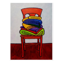 Bath Room Chair Post Card