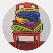 Bath Room Chair Round Stickers