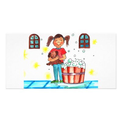 Bath Time Custom Photo Card by KrazyKerry