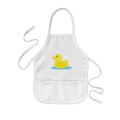 Bath Time Yellow Duck Apron by heartlocked