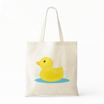 Bath Time Yellow Duck Canvas Bag