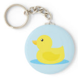 Bath Time Yellow Duck Key Chains