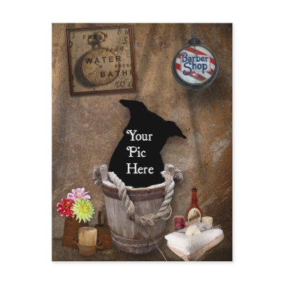 Bath Tub Wash Bucket Western Photography Backdrop Postcard by KahunaLuna