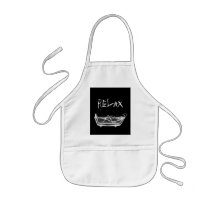 Bath Tub X-Ray Skeleton Black & White Apron