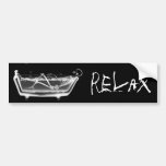 Bath Tub X-Ray Skeleton Black & White Bumper Stickers