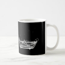 Bath Tub X-Ray Skeleton Black & White Coffee Mugs
