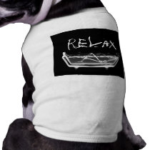 Bath Tub X-Ray Skeleton Black & White Pet T Shirt