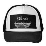 Bath Tub X-Ray Skeleton Black & White Mesh Hats