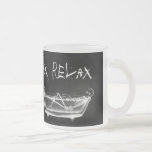 Bath Tub X-Ray Skeleton Black & White Mug