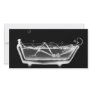 Bath Tub X-Ray Skeleton Black & White Personalized Photo Card