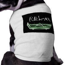 Bath Tub X-Ray Skeleton Green Pet Tee Shirt