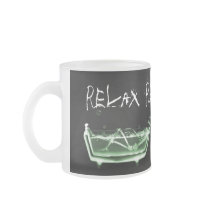 Bath Tub X-Ray Skeleton Green Mug