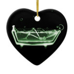 Bath Tub X-Ray Skeleton Green Ornament