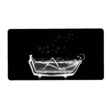 Bath Tub X-Ray Skeleton - Rainbow Bubbles Personalized Shipping Labels