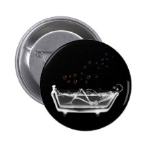 Bath Tub X-Ray Skeleton - Rainbow Bubbles Pin