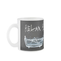 BATH TUB X-RAY VISION SKELETON - BLUE MUG