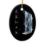 BATH TUB X-RAY VISION SKELETON - BLUE ORNAMENT