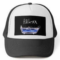 BATH TUB X-RAY VISION SKELETON - ORIGINAL TRUCKER HATS