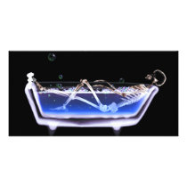 BATH TUB X-RAY VISION SKELETON - ORIGINAL PHOTO CARDS
