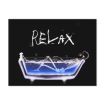 BATH TUB X-RAY VISION SKELETON - ORIGINAL POSTCARDS