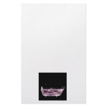 BATH TUB X-RAY VISION SKELETON - PINK STATIONERY DESIGN