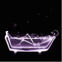 BATH TUB X-RAY VISION SKELETON - PURPLE CUT OUTS