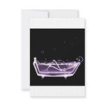 BATH TUB X-RAY VISION SKELETON - PURPLE PERSONALIZED INVITATION