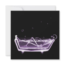 BATH TUB X-RAY VISION SKELETON - PURPLE CUSTOM ANNOUNCEMENT