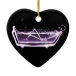 BATH TUB X-RAY VISION SKELETON - PURPLE CHRISTMAS ORNAMENTS