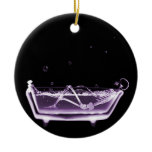 BATH TUB X-RAY VISION SKELETON - PURPLE ORNAMENTS